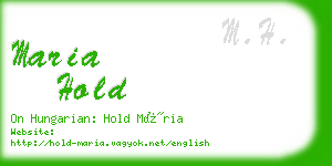 maria hold business card